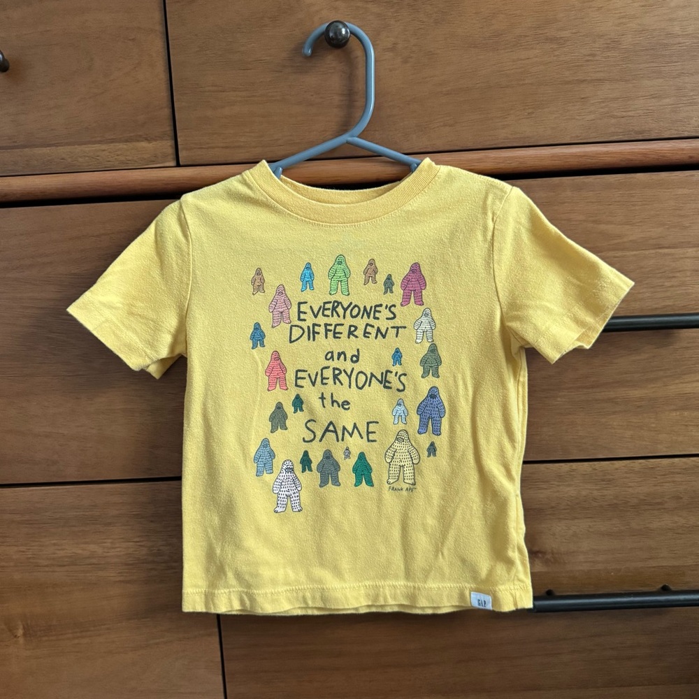 baby GAP x Frank Ape Yellow Graphic Brandon Sines Art Tee Size 2t